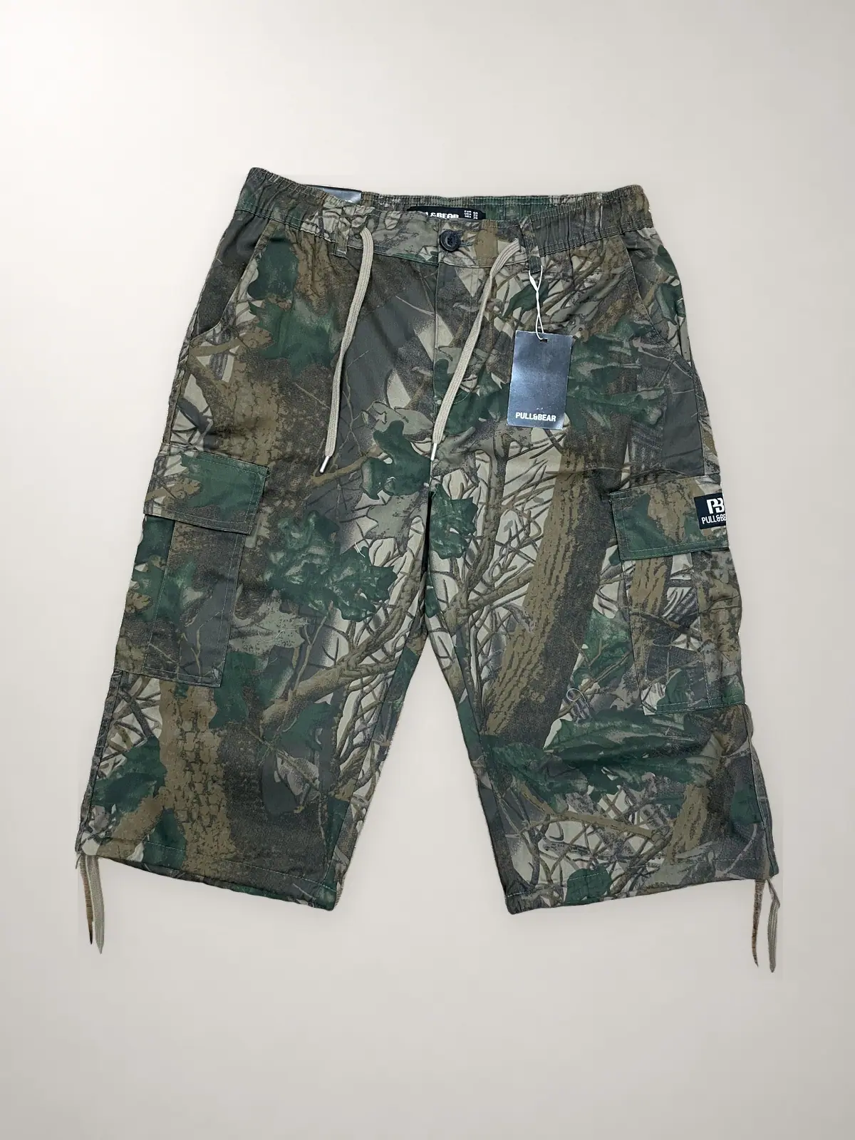 Cargo Shorts - Woodland Camo Front view