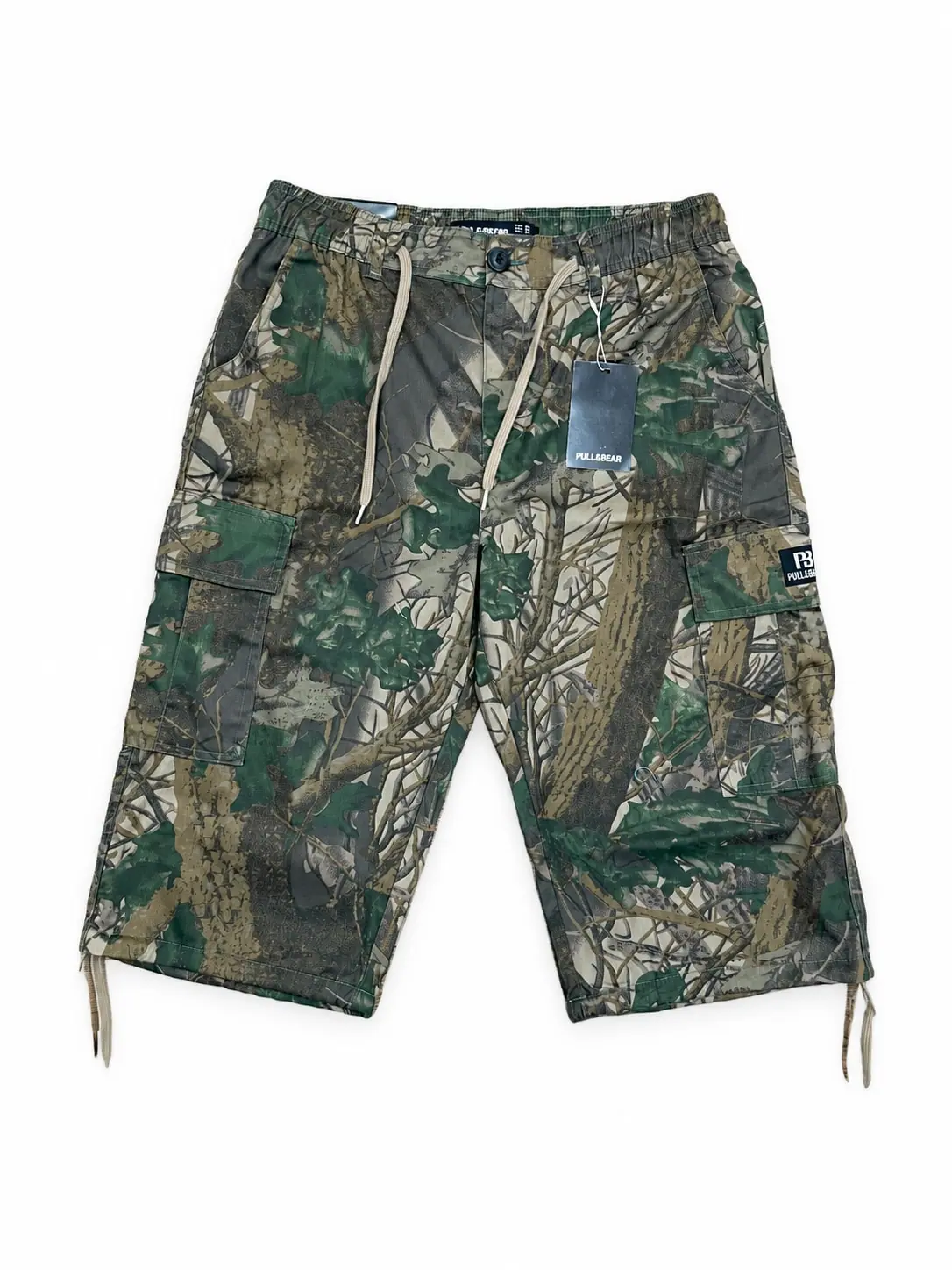 Pull&Bear cargo shorts — Leafs Army Colour, RASGFA002