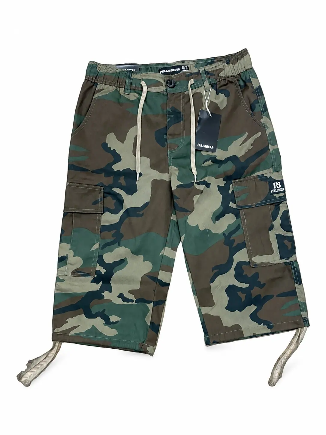 Pull&Bear cargo shorts — BD Army Colour, RASBDA001