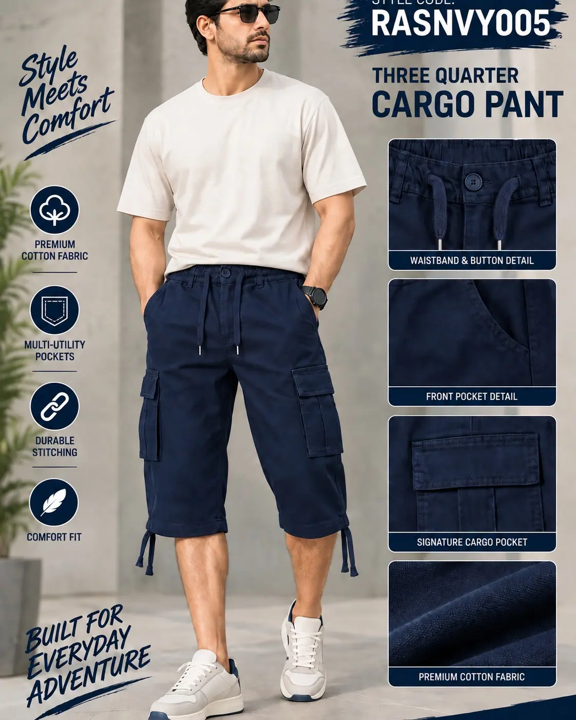 Cargo Shorts - Navy