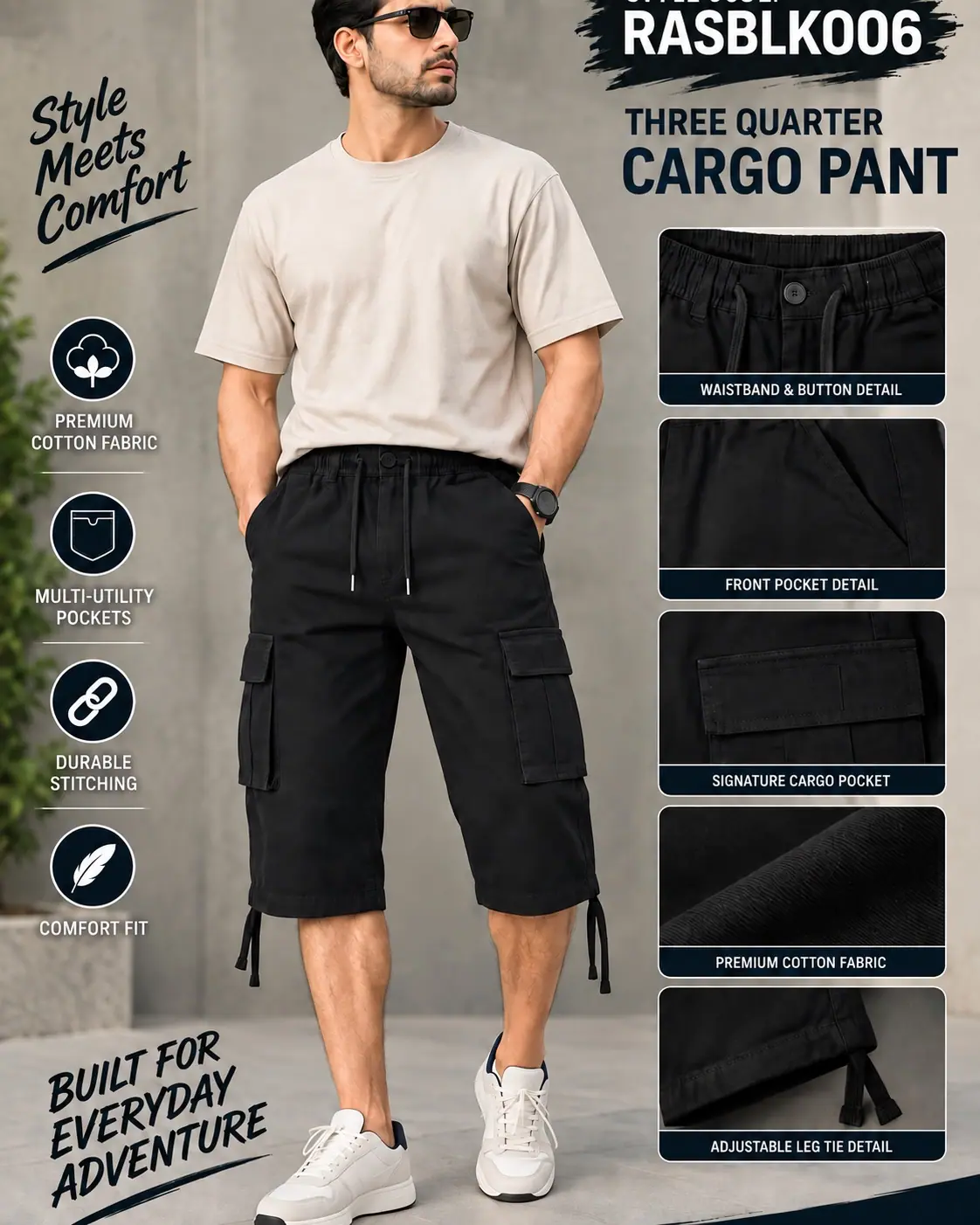 Cargo Shorts - Black