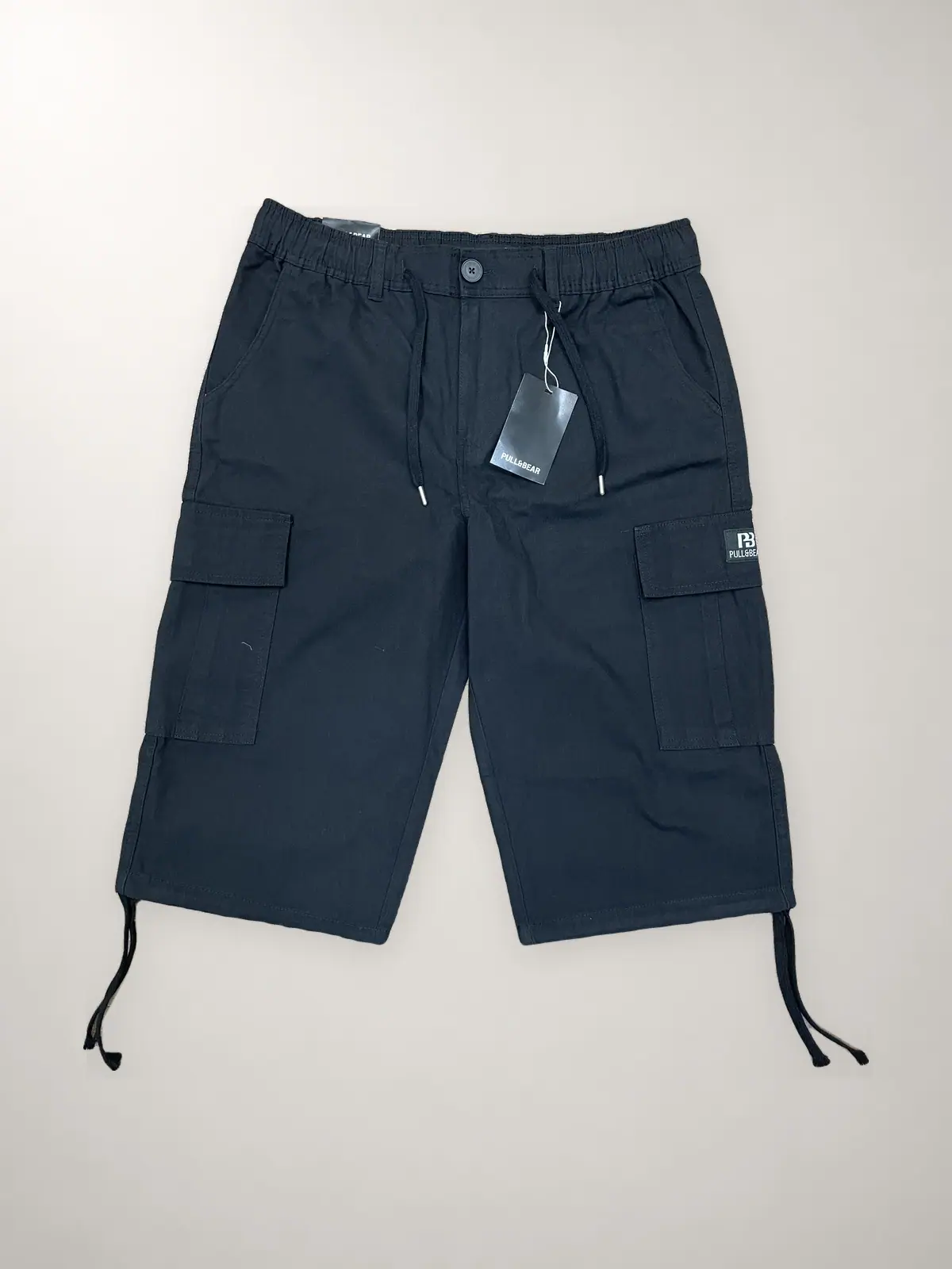 Cargo Shorts - Black Front view