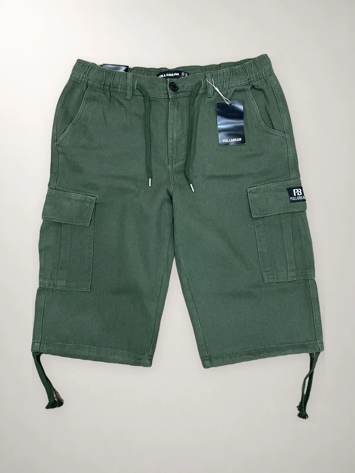 Cargo Shorts - Olive Green Front view